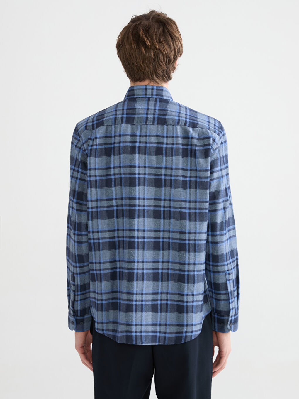 Regular Fit Plaid Men's Shirt-3