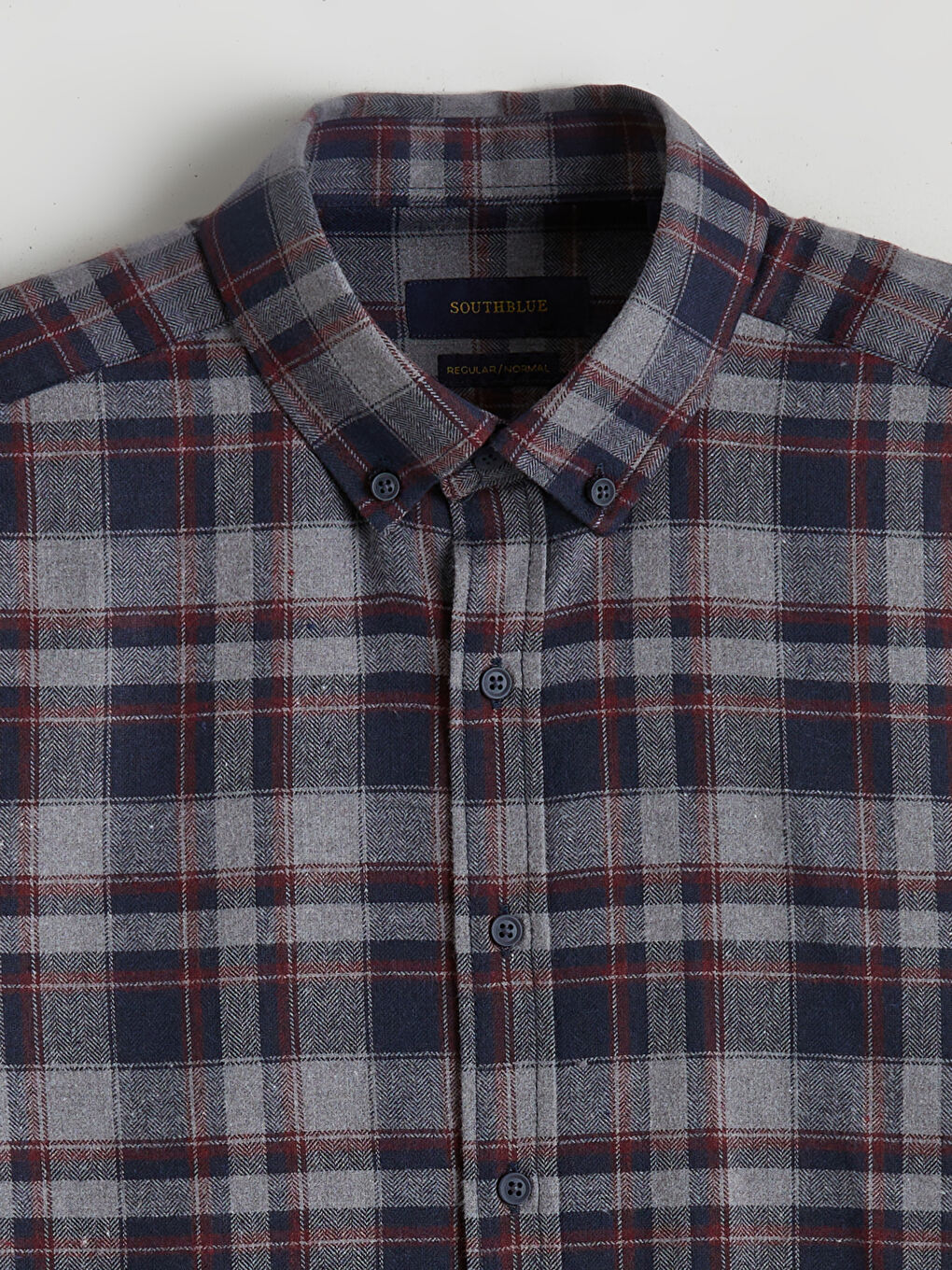 Bordo Regular Fit Ekose Erkek Gömlek-5