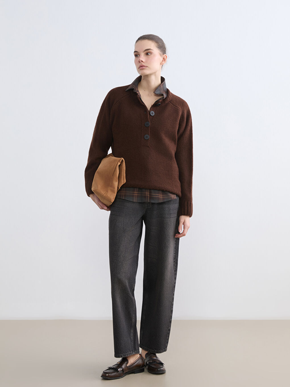 Γυναίκα ΚΑΦΕ Πουλόβερ-1