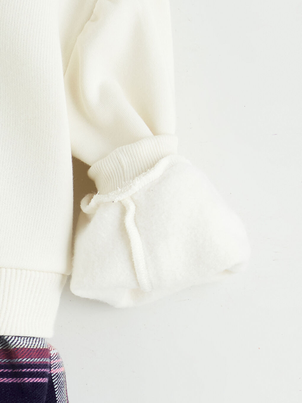 Ekru Baskılı Kız Çocuk Elbise-1