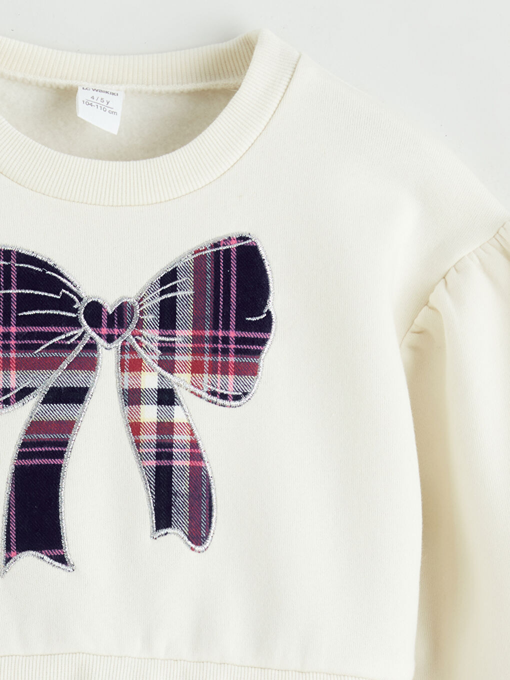 Ekru Baskılı Kız Çocuk Elbise-2