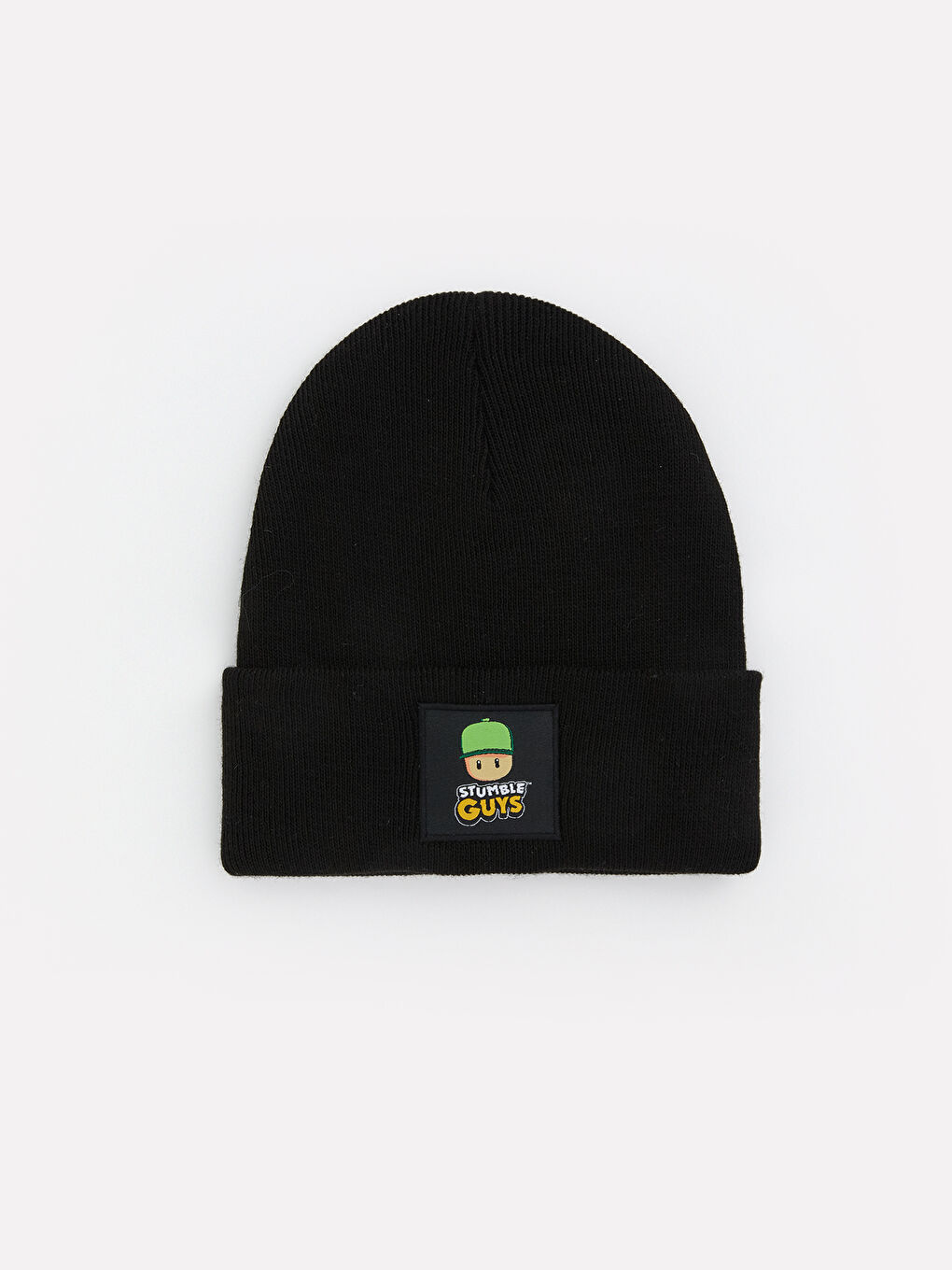 Siyah Stumble Guys Figürlü Erkek Çocuk Triko Bere