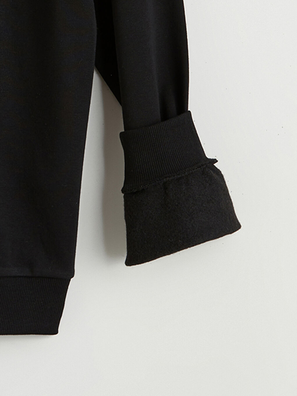 Siyah Oversize Kadın Kalın Hoodie-2