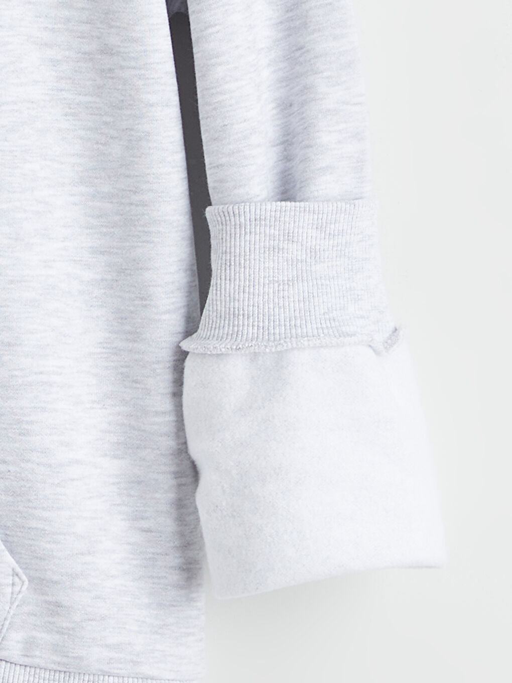 Gri Oversize Kadın Kalın Hoodie-1