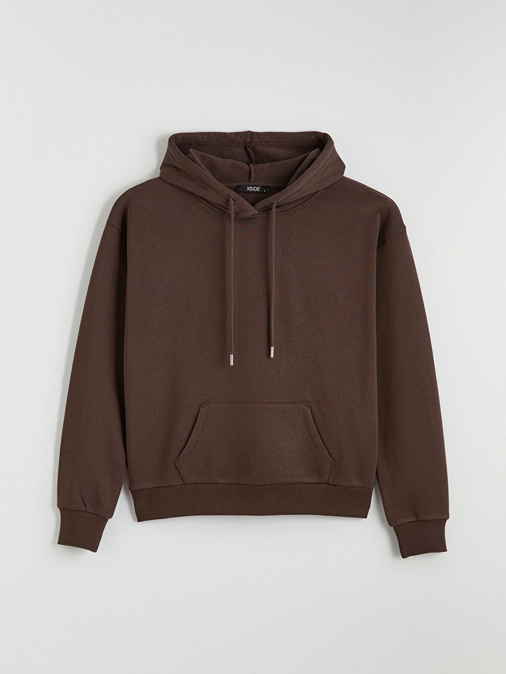 Kahverengi Oversize Kadın Kalın Hoodie