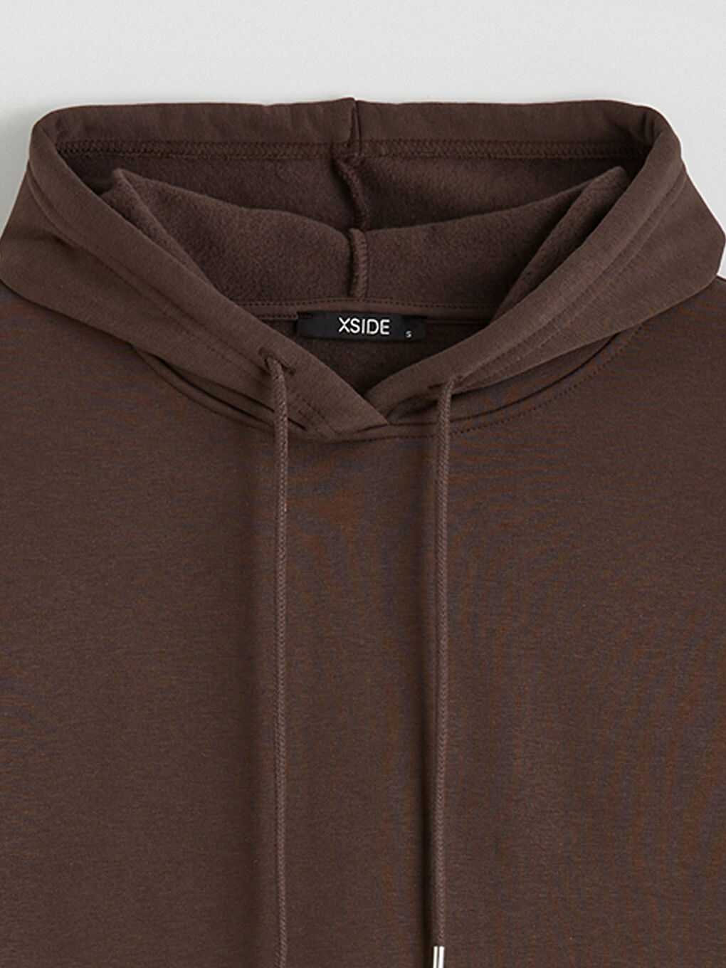 Kahverengi Oversize Kadın Kalın Hoodie-1