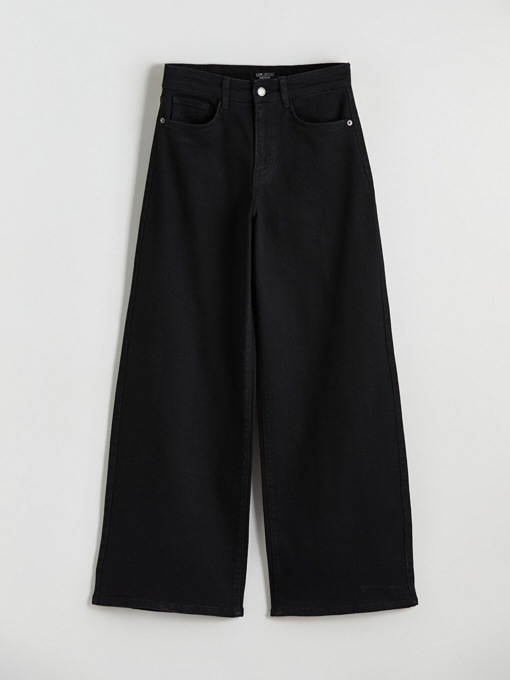 Siyah Wideleg Kadın Jean Pantolon-4