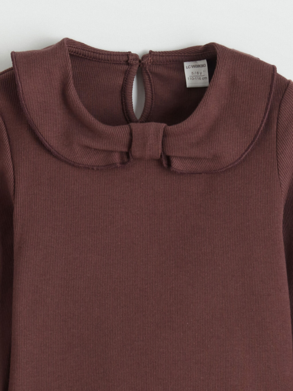 Kahverengi Bebe Yaka Kız Çocuk Takım 3'lü-2