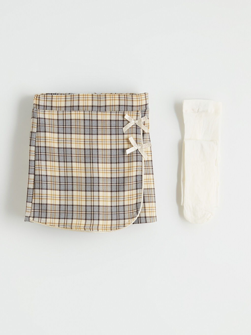 Kahverengi Bebe Yaka Kız Çocuk Takım 3'lü-4