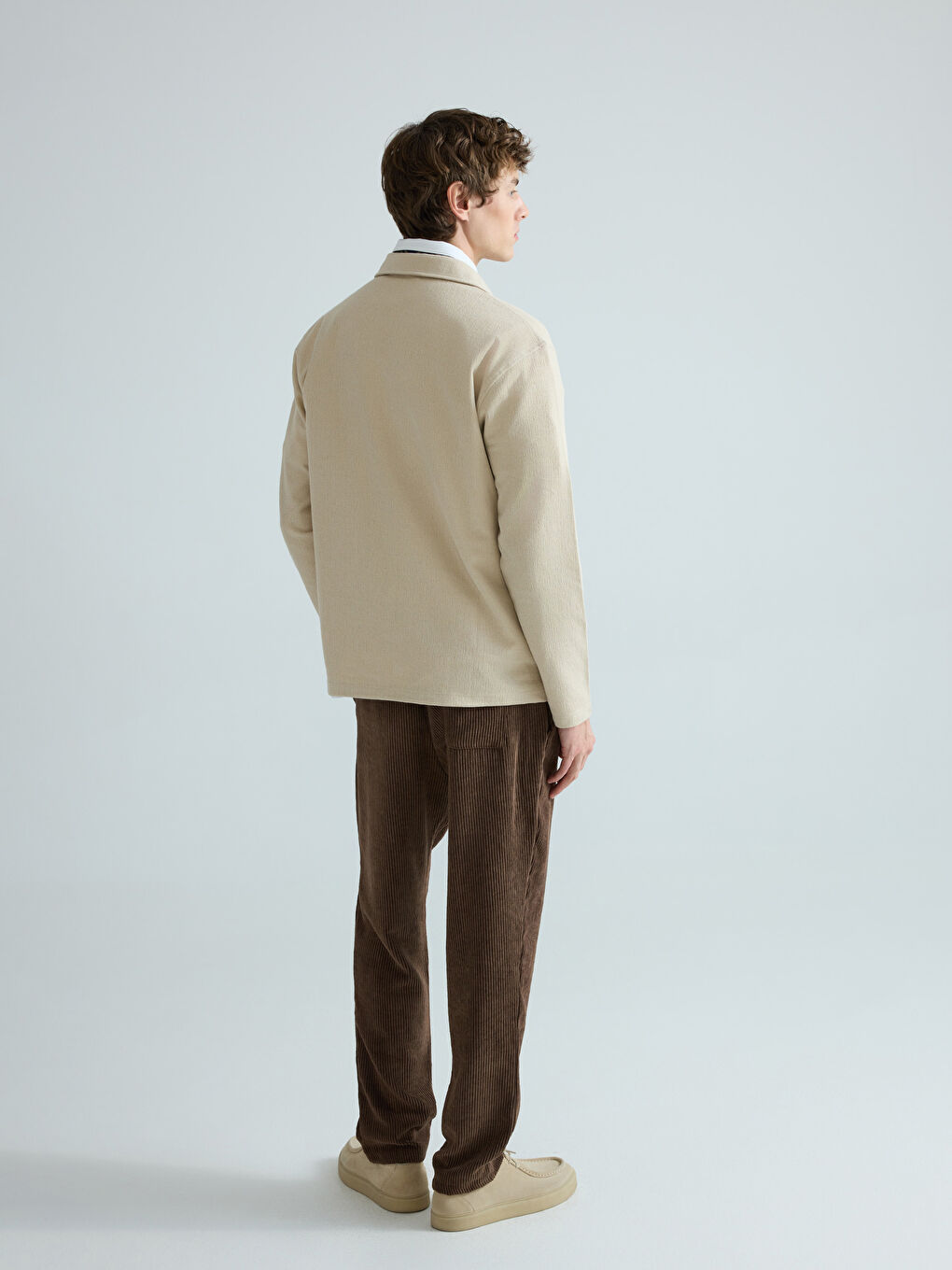 Kahverengi Standart Kalıp Erkek Pantolon-3