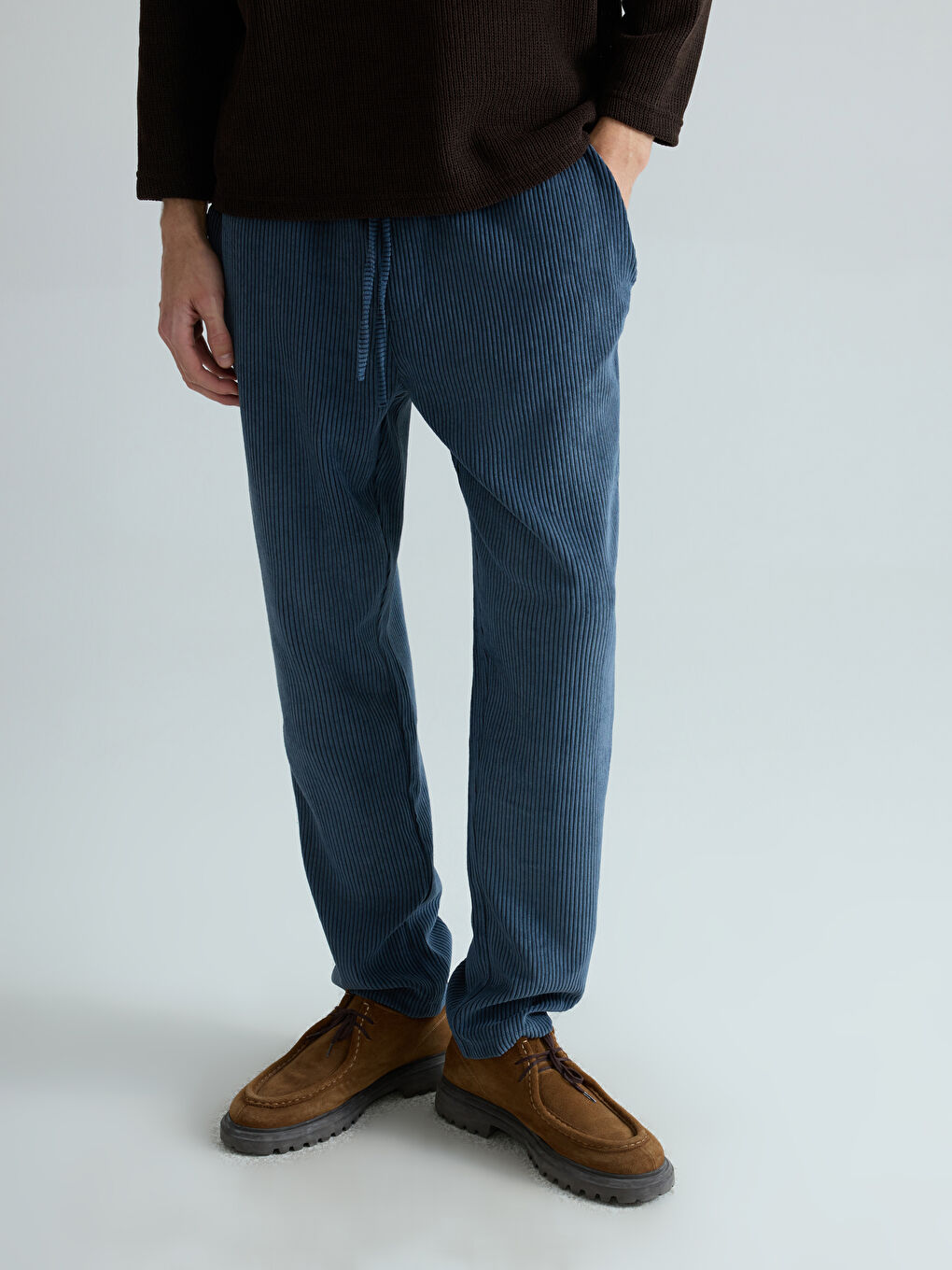İndigo Standart Kalıp Erkek Pantolon-1