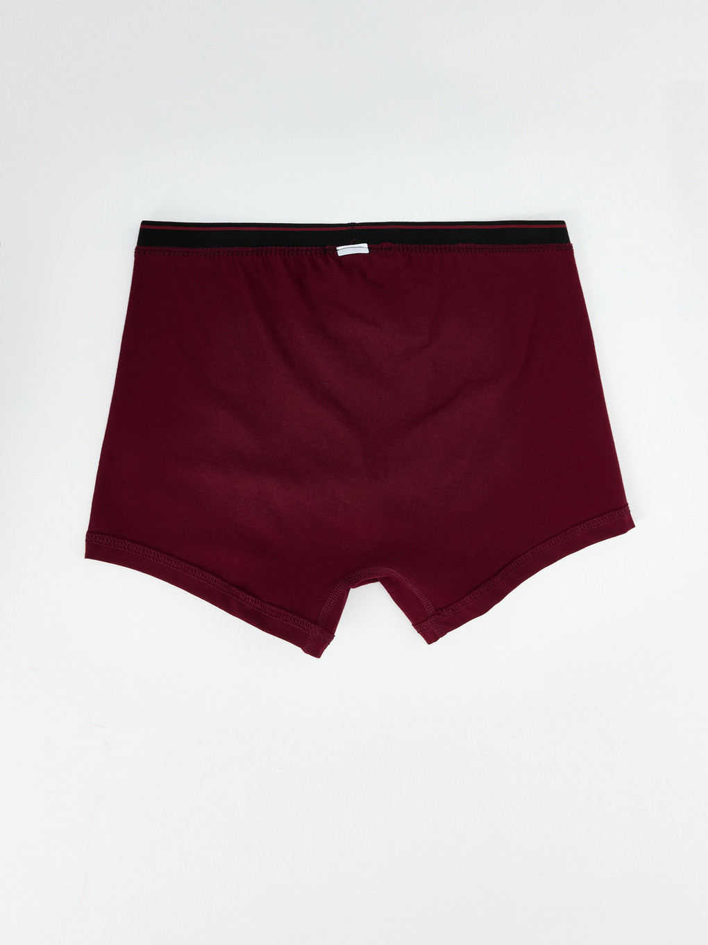 Bordo Pamuklu Esnek Erkek Boxer
