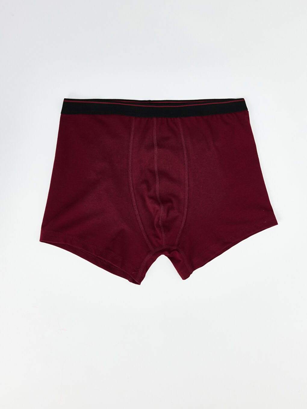 Bordo Standart Kalıp Pamuklu Esnek Erkek Boxer 3'lü -12