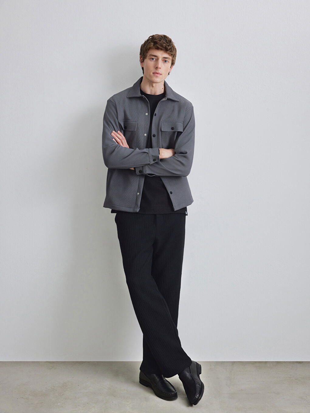 Siyah Standart Kalıp Erkek Pantolon