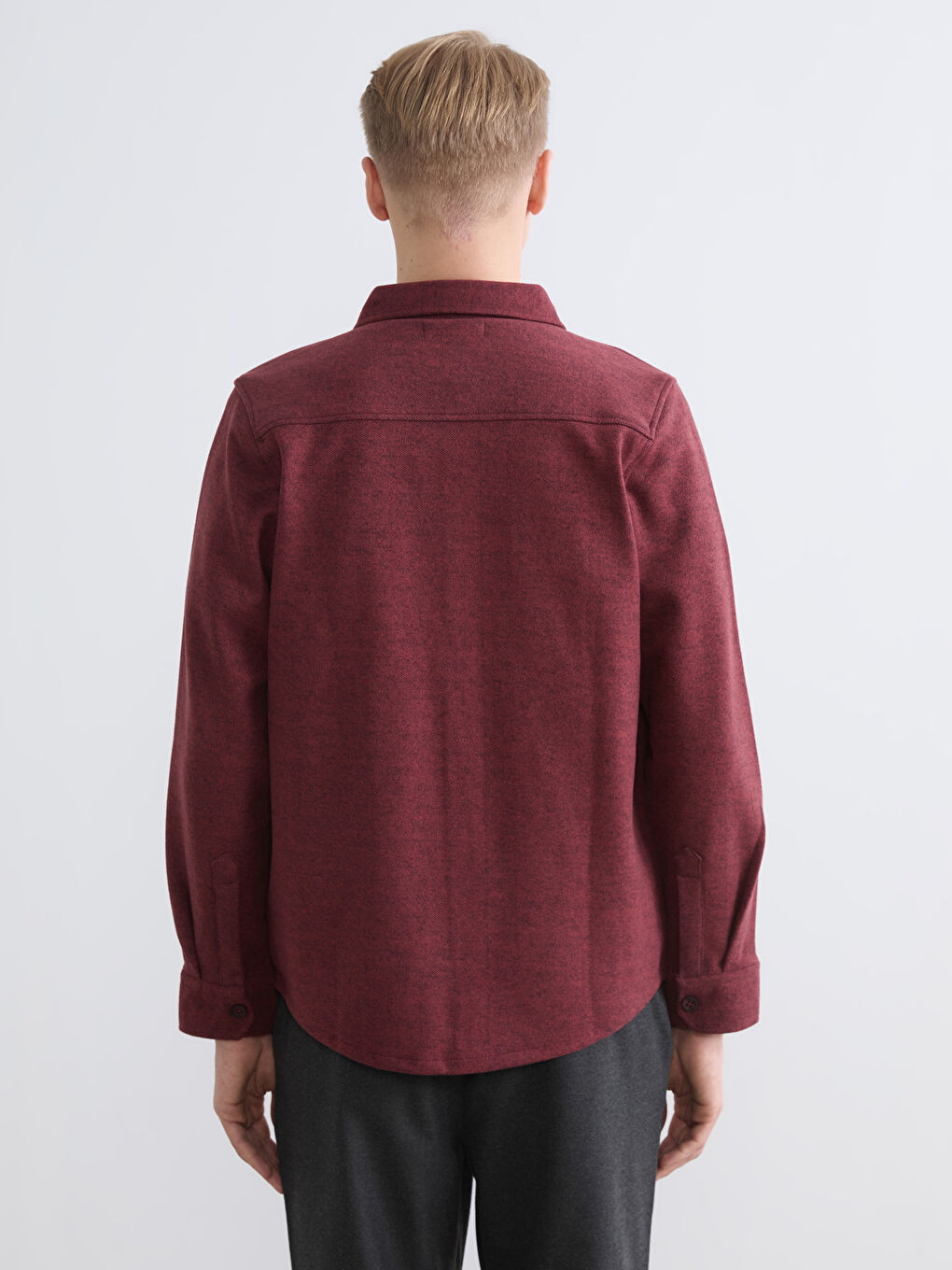 Bordo Regular Fit Erkek Gömlek-3