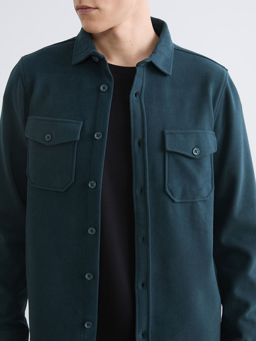 Petrol Regular Fit Erkek Gömlek-2