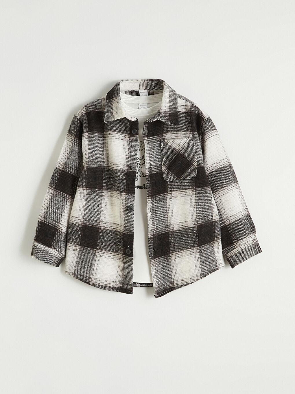 Gri Ekose Erkek Çocuk Takım