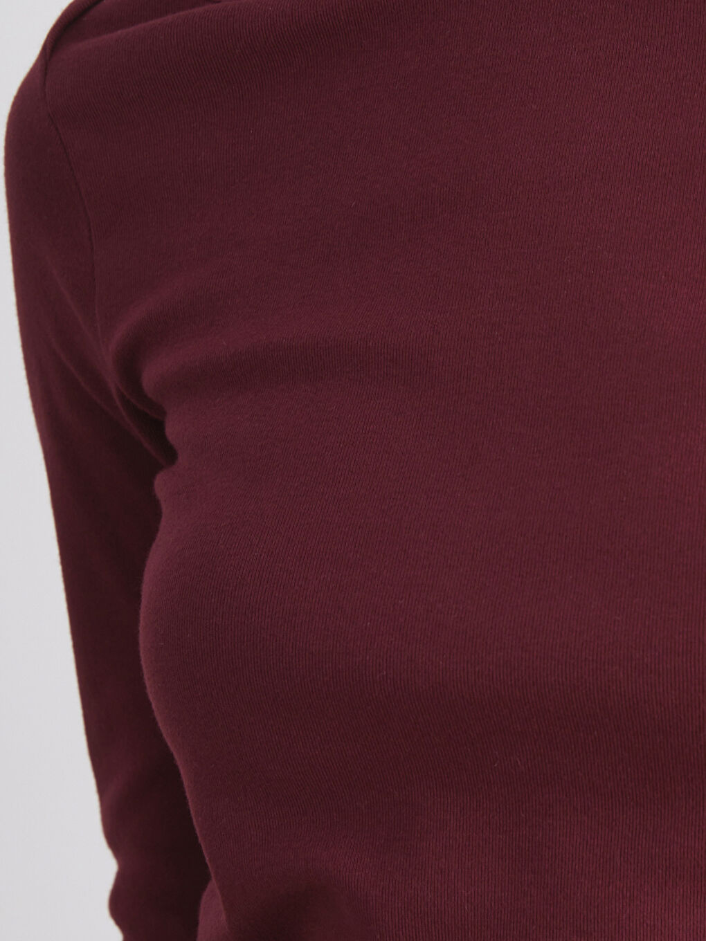 Bordo Kayık Yaka Kadın Body 2'li-5