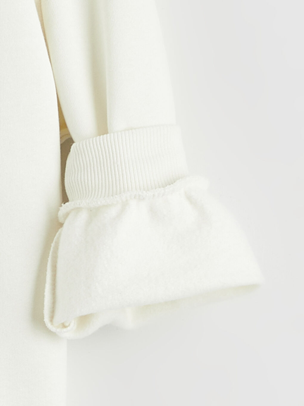 Bej Baskılı Erkek Çocuk Kalın Sweatshirt-1