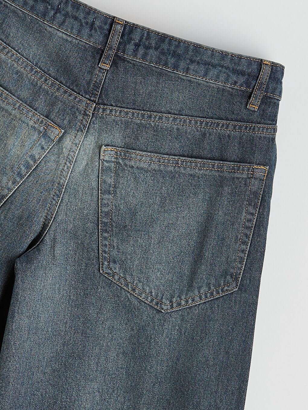 İndigo Barrel Fit Kadın Jean Pantolon-1