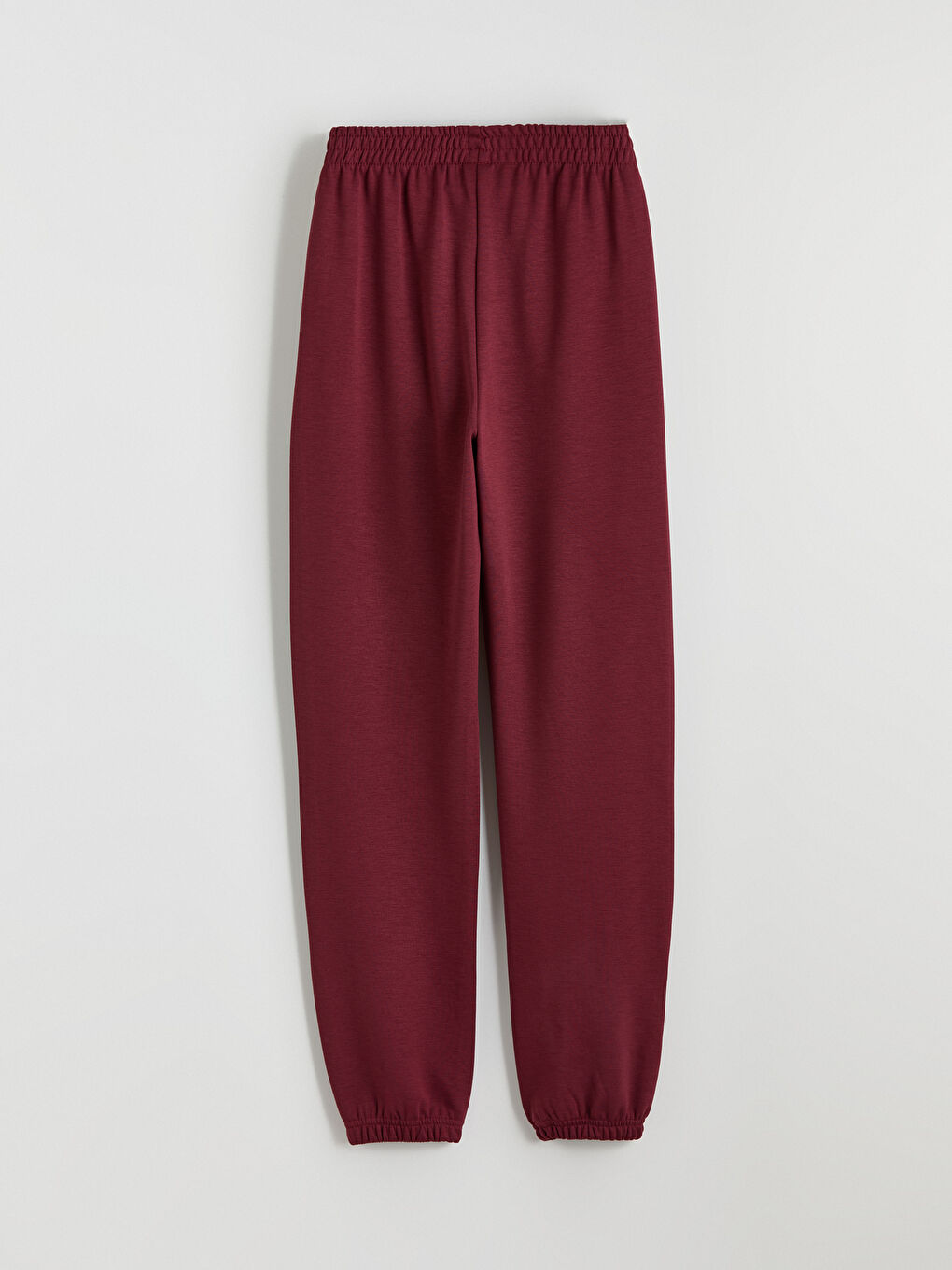 Bordo Beli Lastikli Kız Çocuk Jogger Eşofman Altı-3