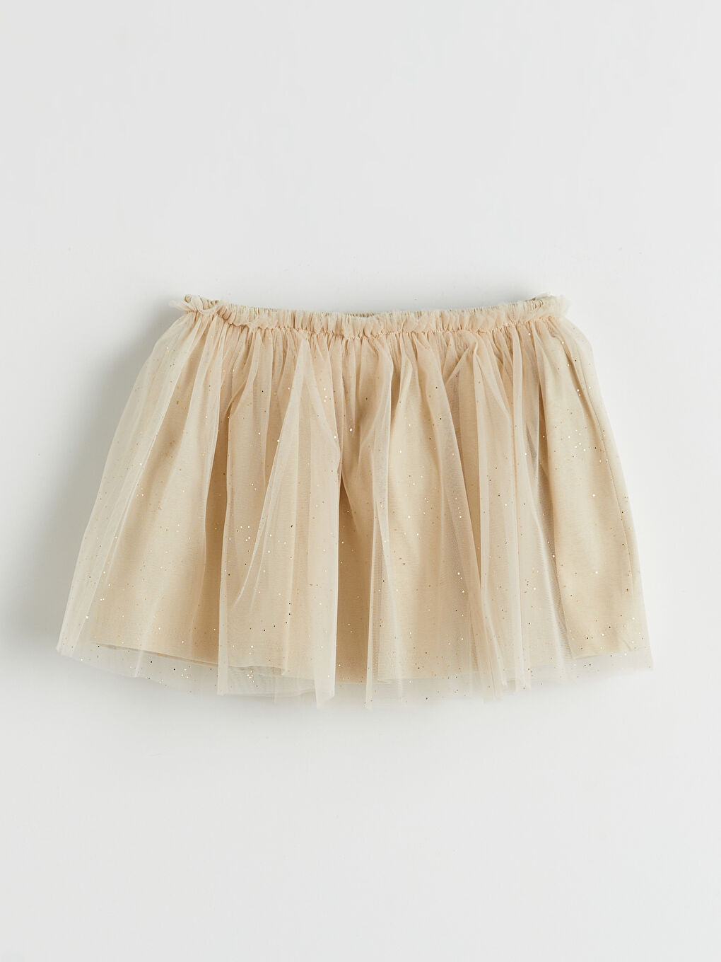 Bej Simli Kız Bebek Tütü Etek-1