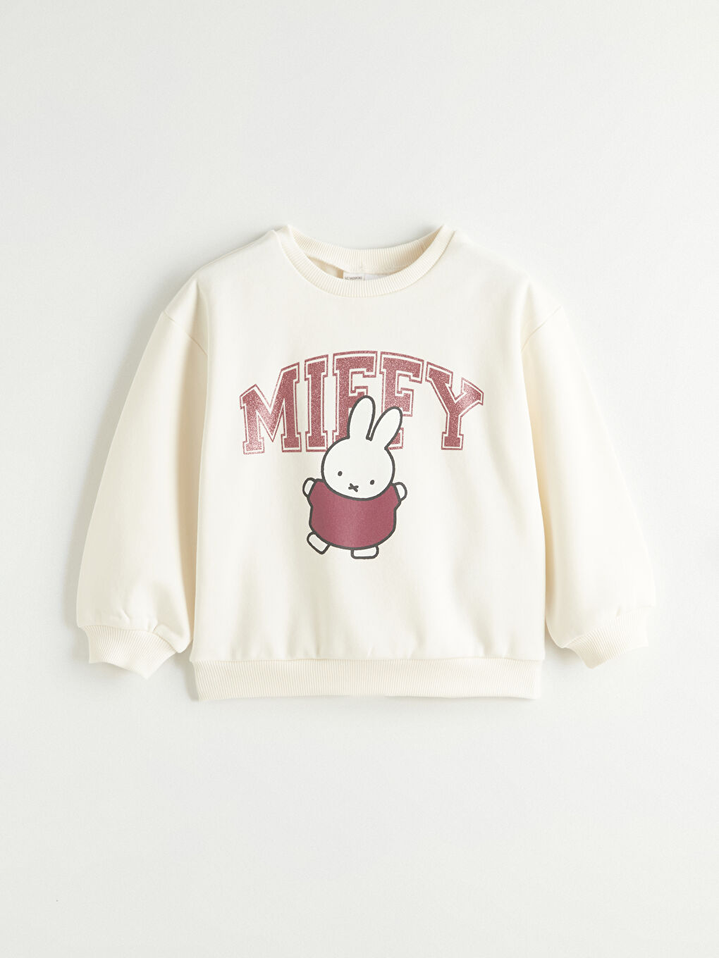 Ekru Miffy Baskılı Kız Çocuk Kalın Sweatshirt-1