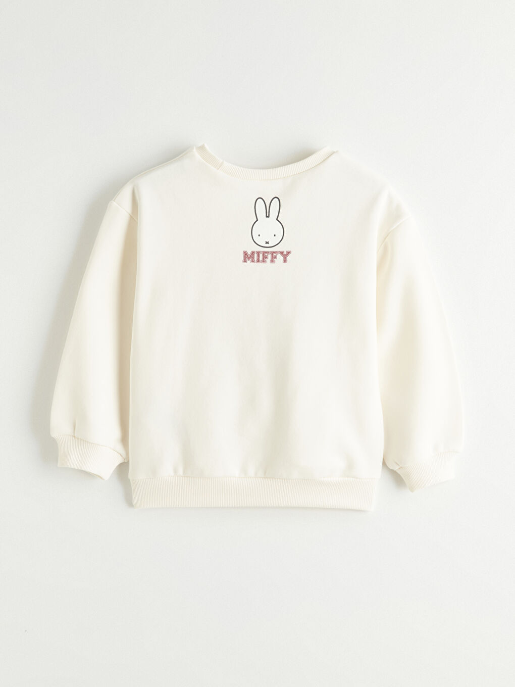 Ekru Miffy Baskılı Kız Çocuk Kalın Sweatshirt-3
