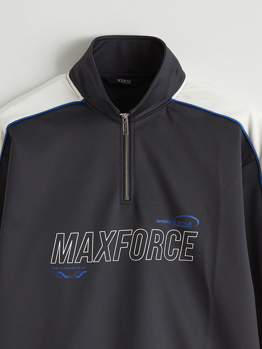 Stand-up Collar Printed Men's Sweatshirt-5