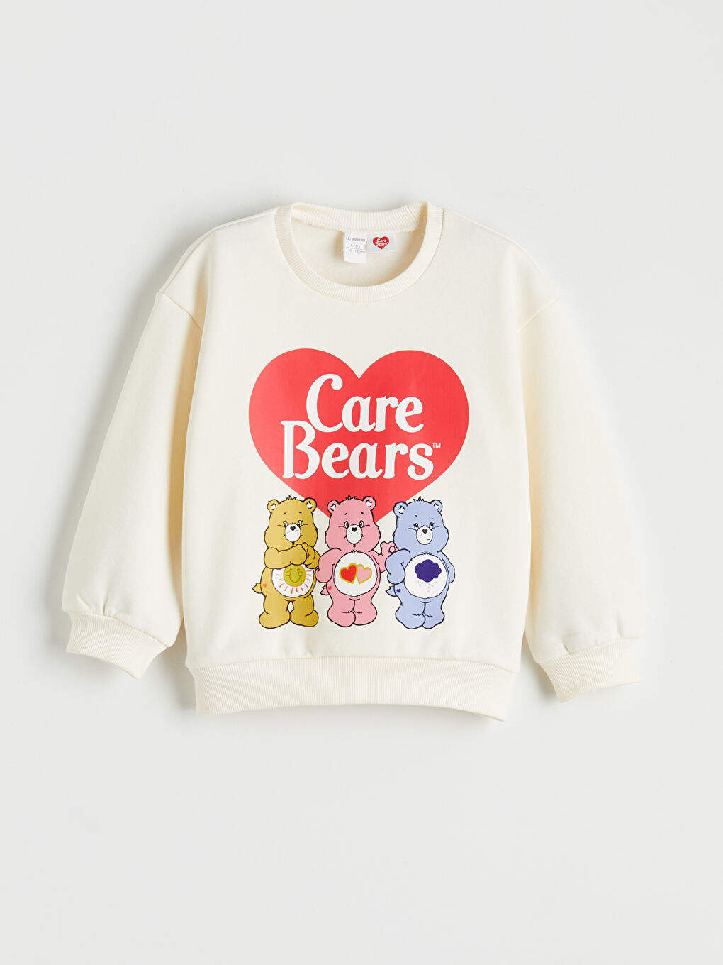 Ekru Care Bears Baskılı Kız Çocuk Sweatshirt