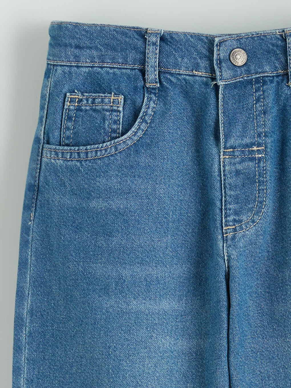 İndigo Loose Fit Erkek Çocuk Jean Pantolon-1