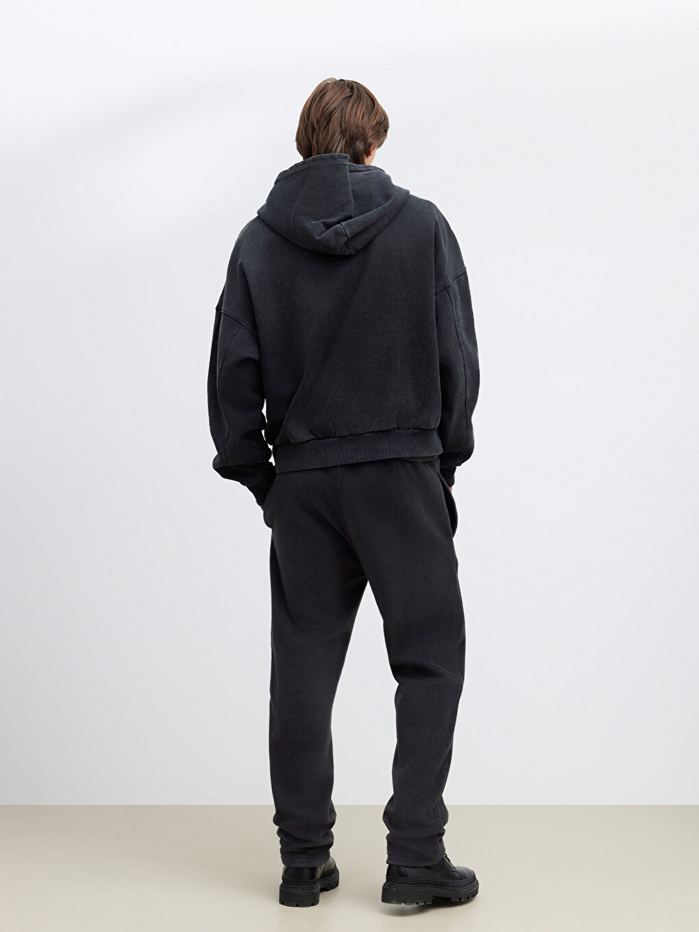 Gri Standart Kalıp Polar Erkek Eşofman Altı-3