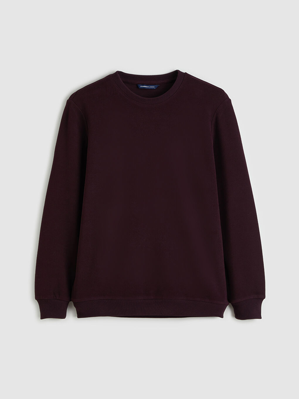 Bordo Bisiklet Yaka Erkek Sweatshirt-4