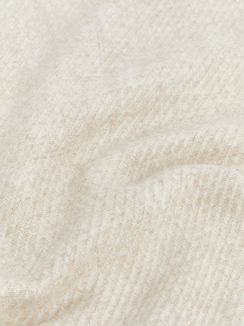 Ekru Püsküllü Kız Çocuk Triko Atkı	-2