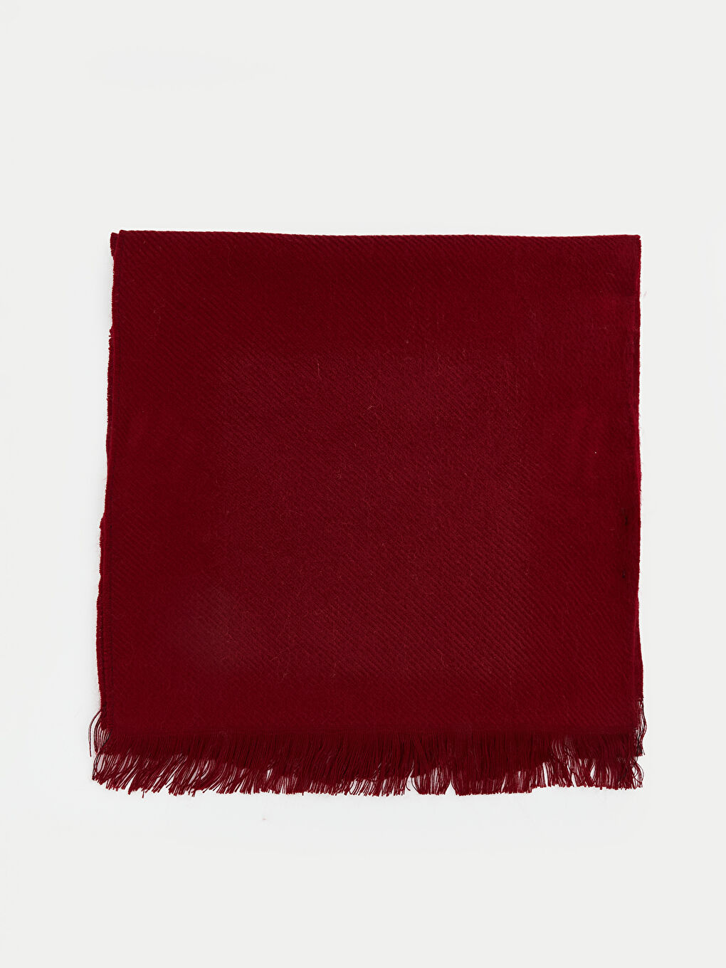 Bordo Püsküllü Kız Çocuk Triko Atkı	-1