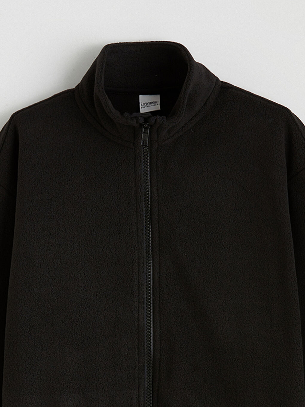 Siyah Dik Yaka Polar Erkek Çocuk Hırka-1