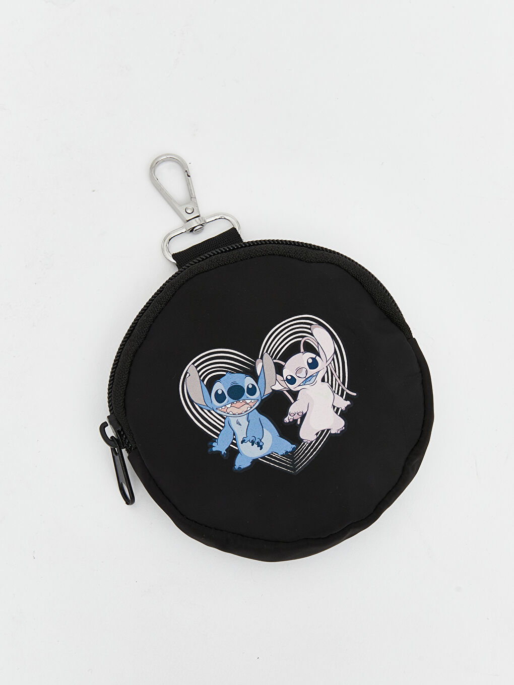 Siyah Stitch ve Angel Baskılı Kız Çocuk Omuz Çantası-2