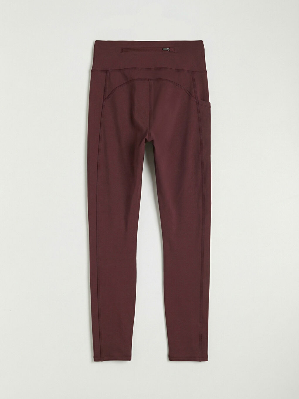 Mürdüm Beli Lastikli Kadın Spor Tayt	-1