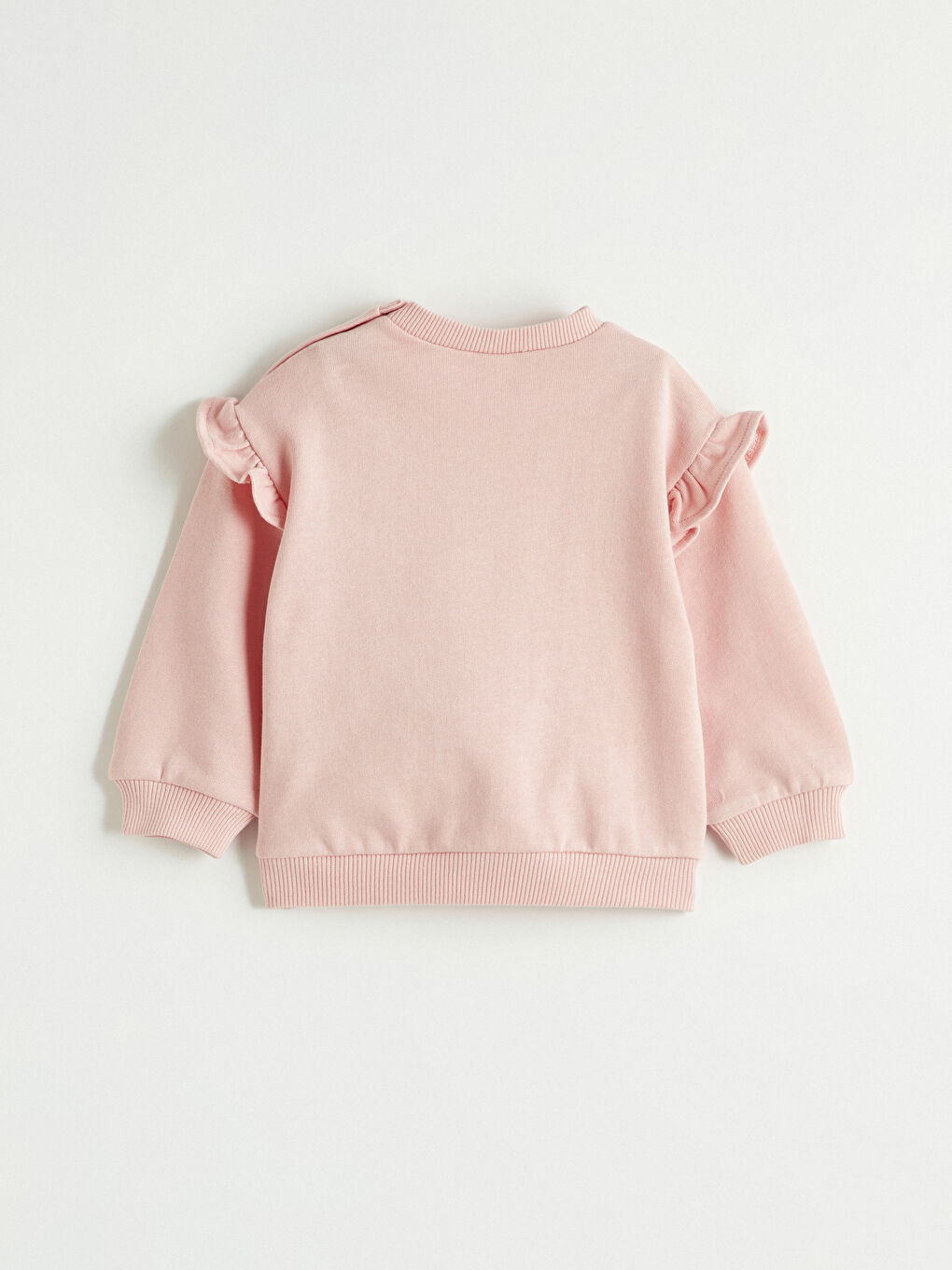 Pembe Fiyonk Baskılı Kız Bebek Sweatshirt ve Pantolon Takım-3