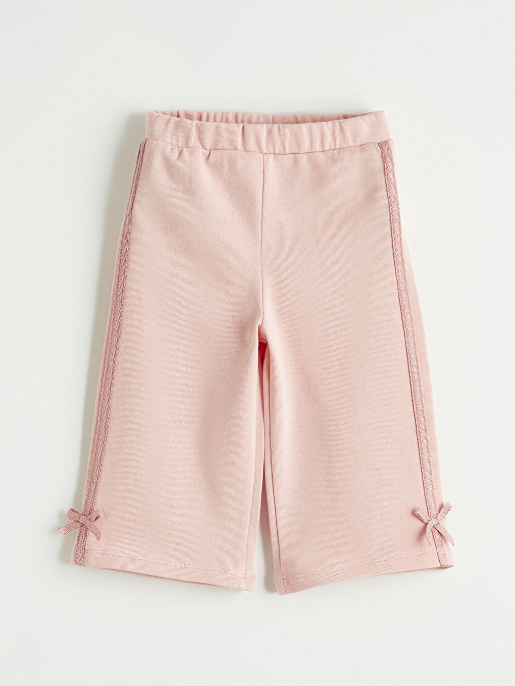 Pembe Fiyonk Baskılı Kız Bebek Sweatshirt ve Pantolon Takım-4