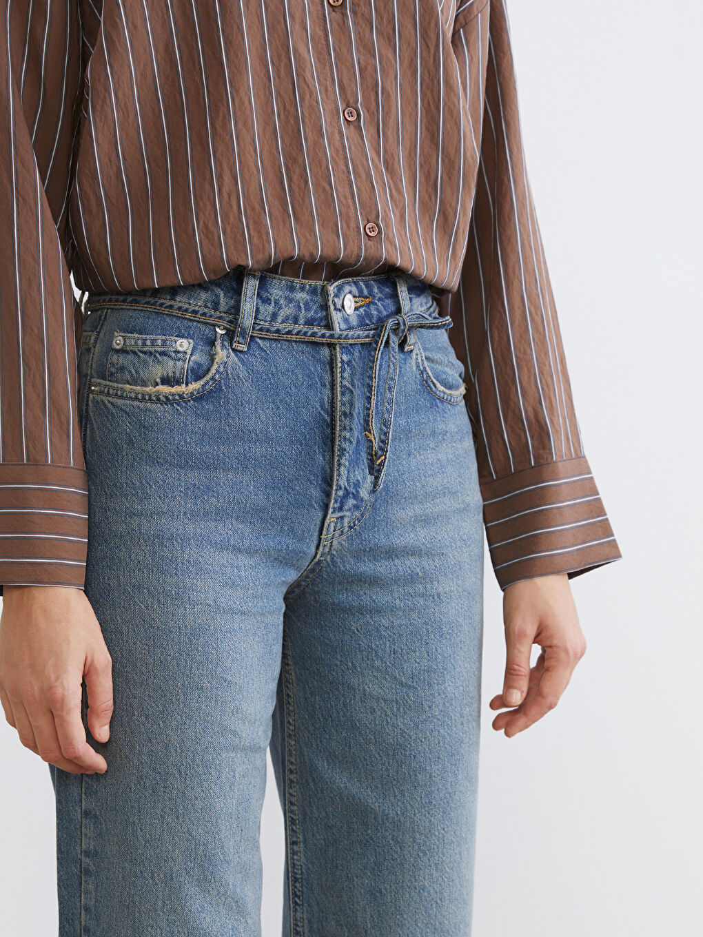 İndigo Wideleg Kadın Jean Pantolon-2