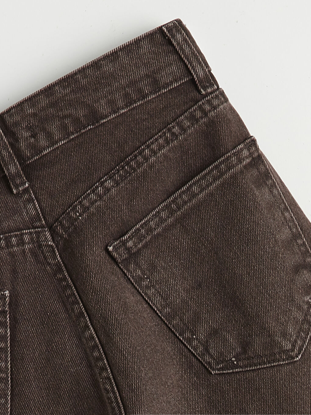 Kahverengi Balloon Fit Kadın Jean Pantolon-2