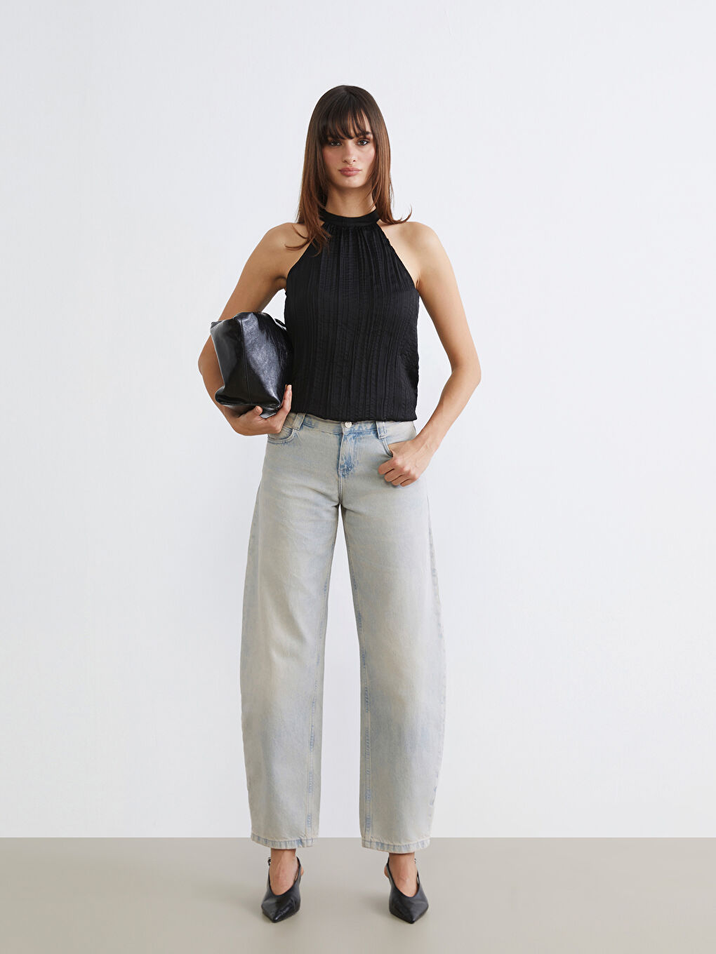 Mavi Balloon Fit Kadın Jean Pantolon