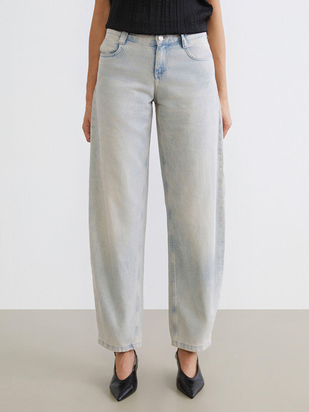 Mavi Balloon Fit Kadın Jean Pantolon-1