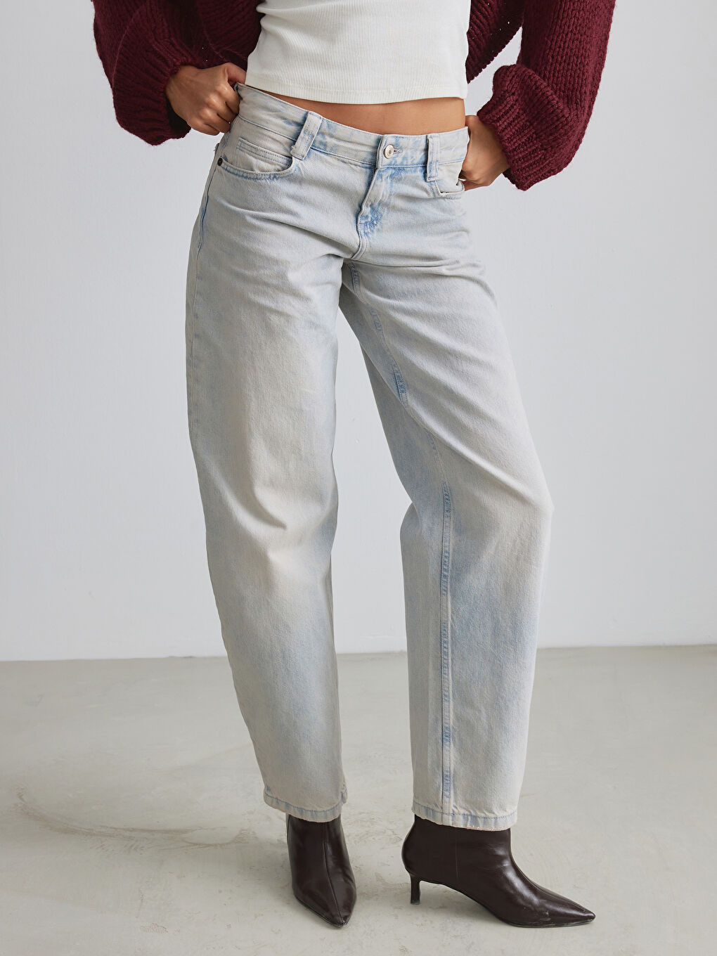 Mavi Balloon Fit Kadın Jean Pantolon-1