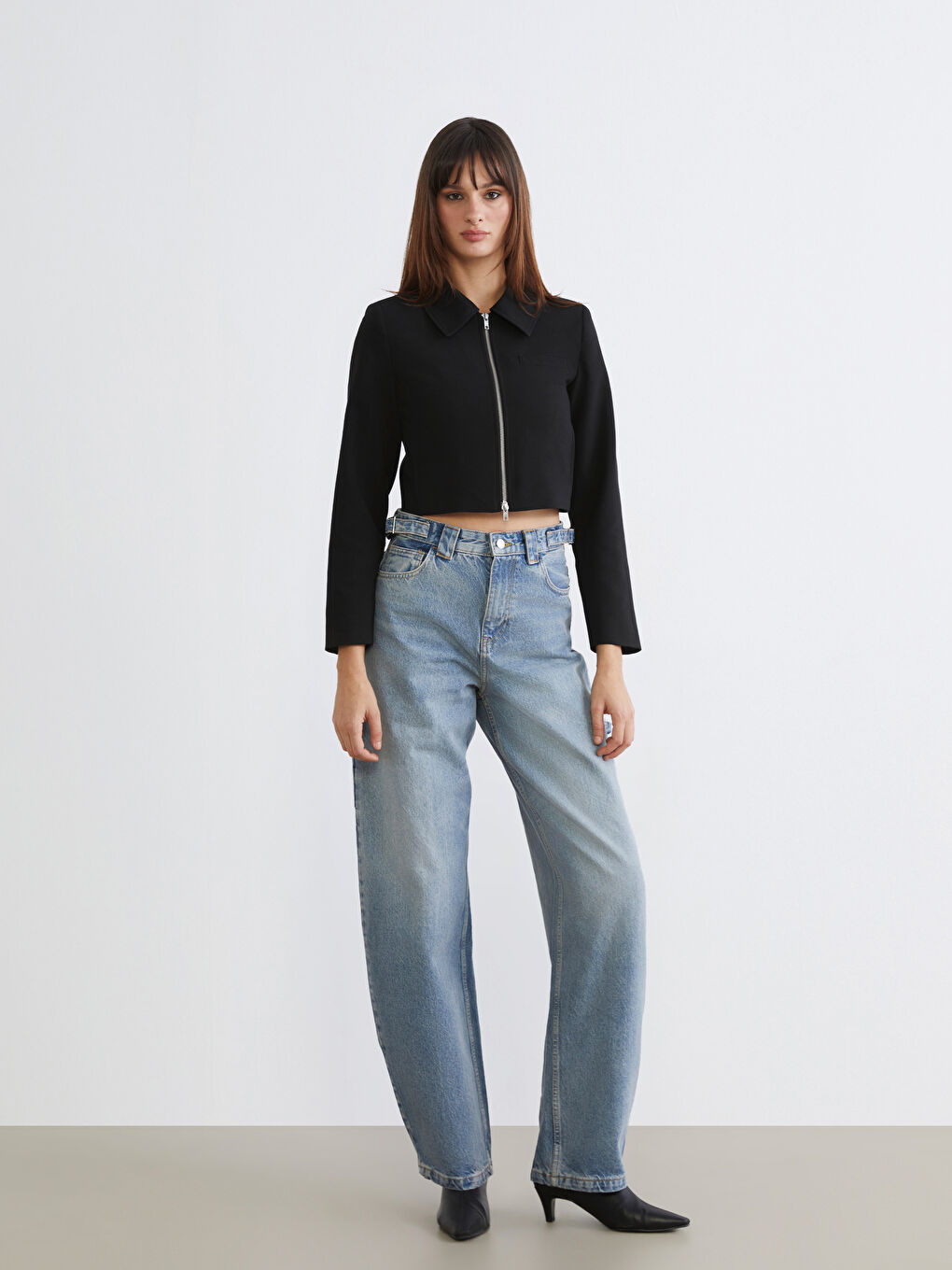 İndigo Wideleg Kadın Jean Pantolon