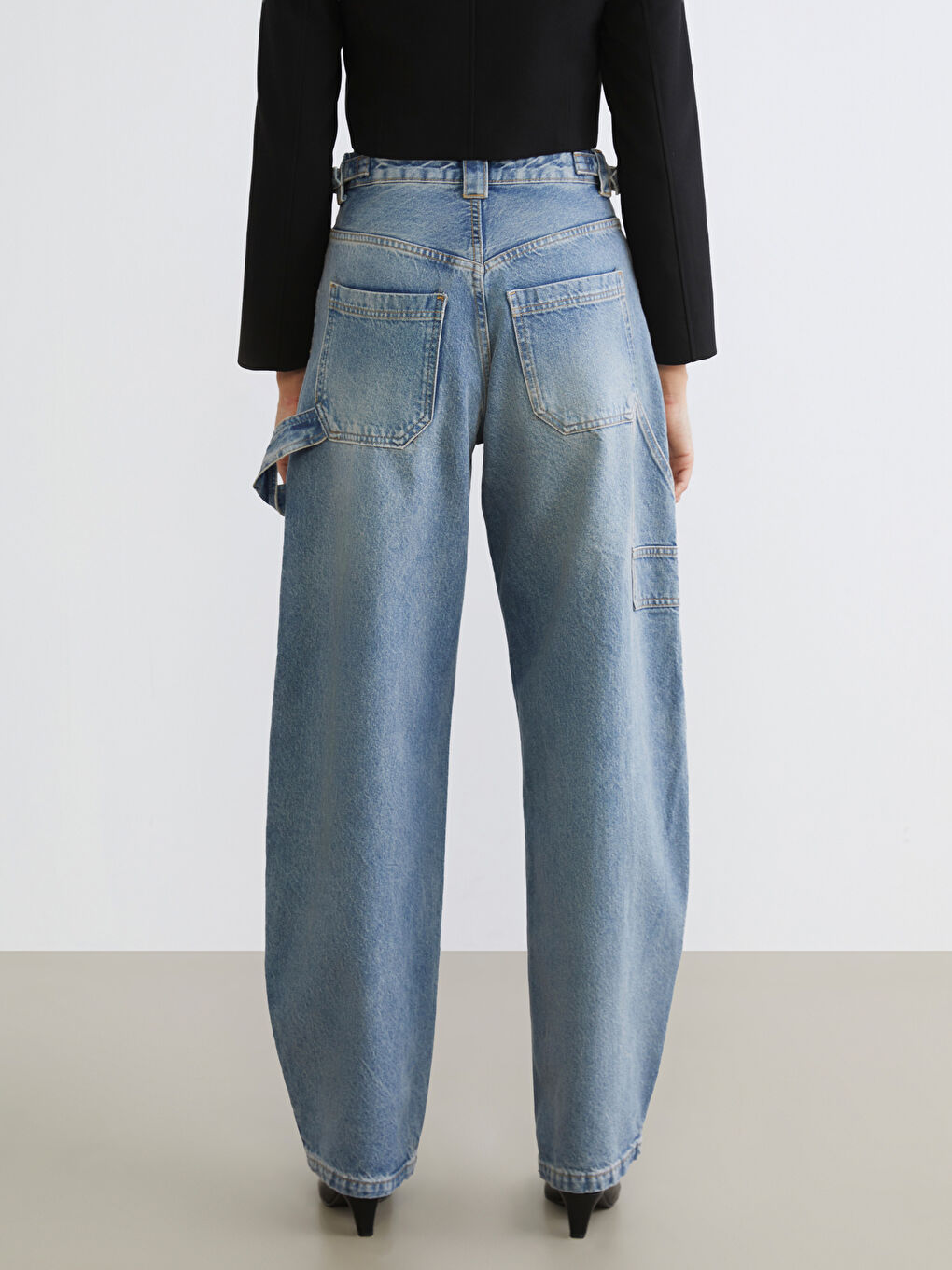 İndigo Wideleg Kadın Jean Pantolon-7