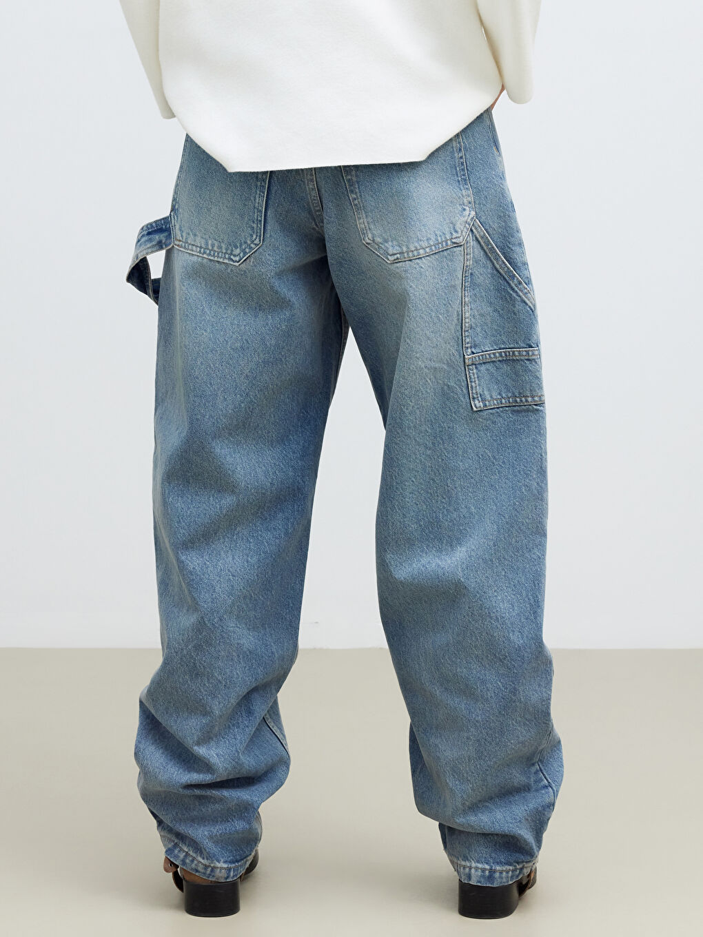 İndigo Wideleg Kadın Jean Pantolon-6