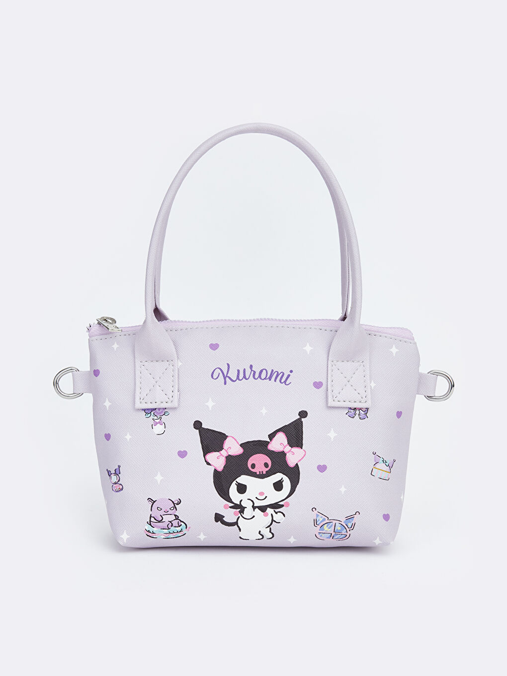 Lila Kuromi Baskılı Kız Çocuk Omuz Çantası