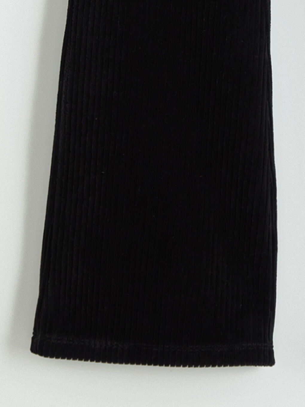 Siyah Fitilli Kız Çocuk İspanyol Paça Eşofman Altı-1